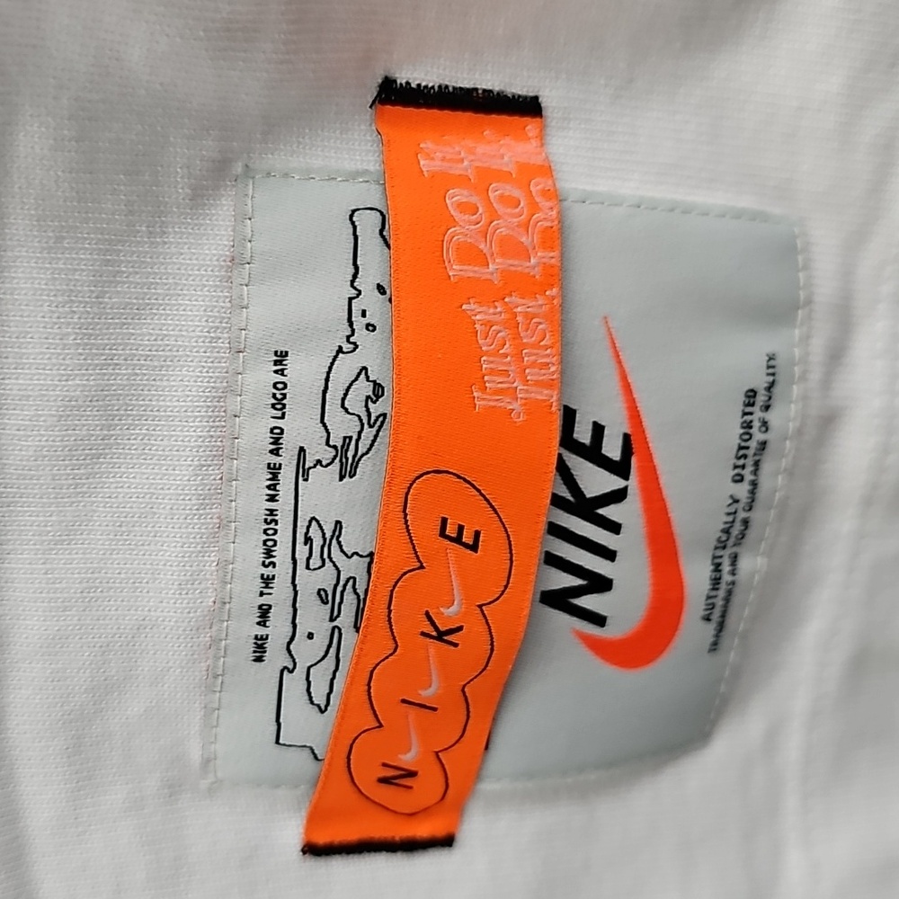 Nike White Long Sleeve Tee with Neon Graphics - Picture 5 of 11